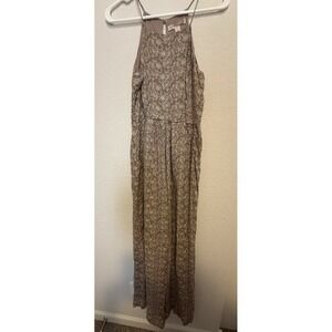 Forever 21 Brown Paisley Print Sleeveless Jump Suit XS Casual‎